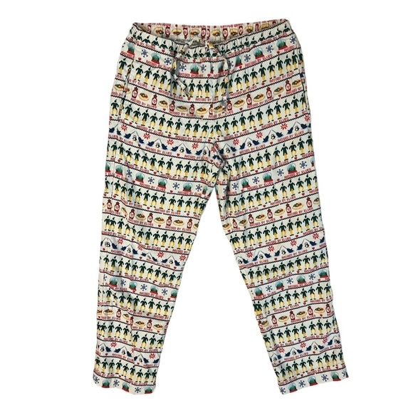 Festive Patterned Pajama Pants ELF - Picture 1 of 5